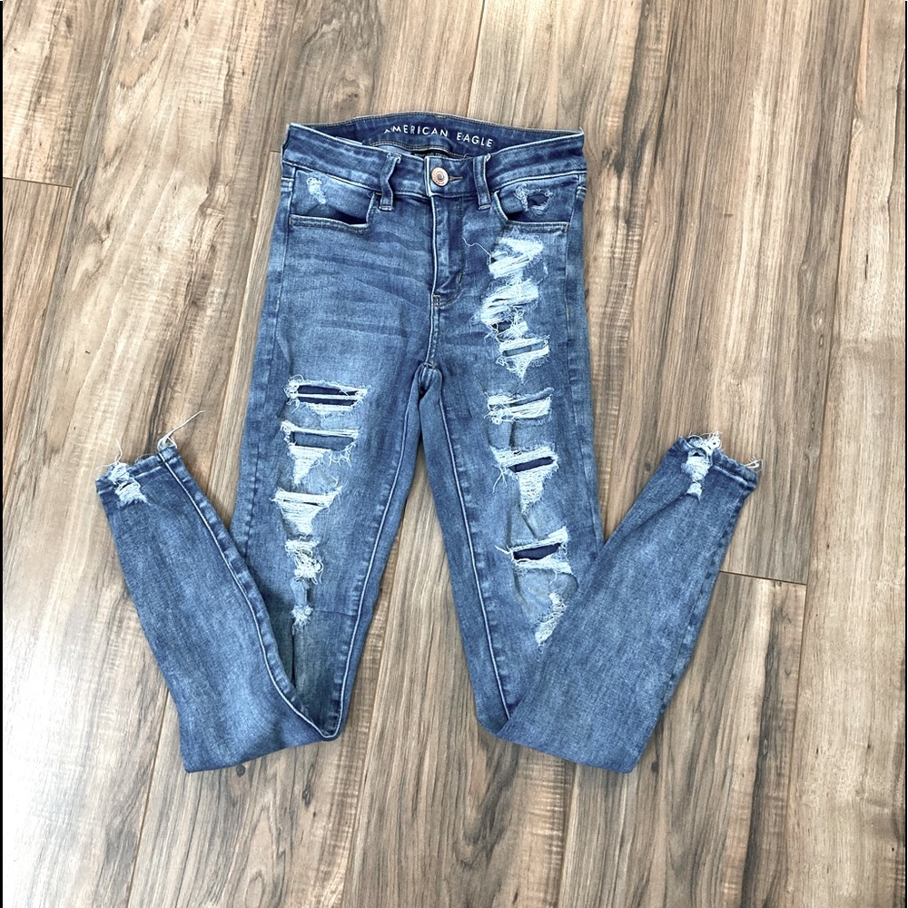 American Eagle Outfitters next level stretch high-rise jeans. Size 0.